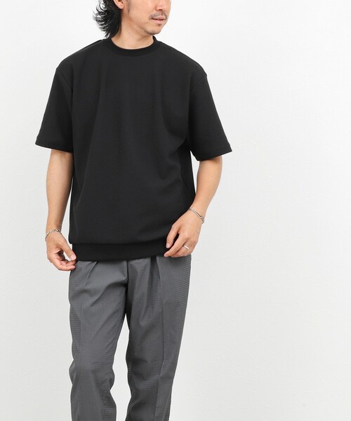 NOLLEY’S（ノーリーズ）の「《ビジカジ対応》ニット風カノコTシャツ 26SS（Tシャツ/カットソー・メンズ・ブラック/サックスブルー/ベビーピンク/オフホワイト・M/L/XL/S）」の18枚目の写真