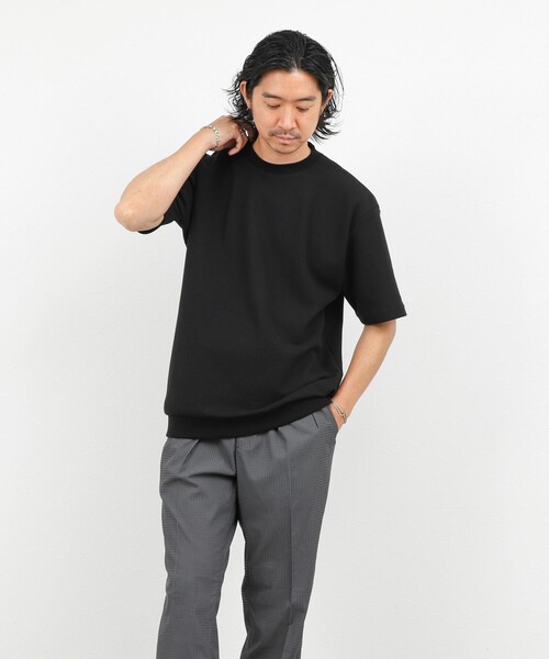 NOLLEY’S（ノーリーズ）の「《ビジカジ対応》ニット風カノコTシャツ 26SS（Tシャツ/カットソー・メンズ・ブラック/サックスブルー/ベビーピンク/オフホワイト・M/L/XL/S）」の15枚目の写真