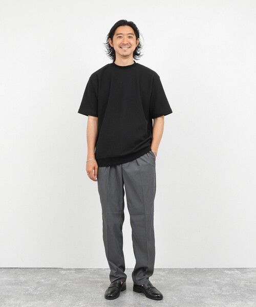 NOLLEY’S（ノーリーズ）の「《ビジカジ対応》ニット風カノコTシャツ 26SS（Tシャツ/カットソー・メンズ・ブラック/サックスブルー/ベビーピンク/オフホワイト・M/L/XL/S）」の13枚目の写真