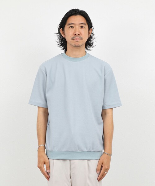 NOLLEY’S（ノーリーズ）の「《ビジカジ対応》ニット風カノコTシャツ 26SS（Tシャツ/カットソー・メンズ・ブラック/サックスブルー/ベビーピンク/オフホワイト・M/L/XL/S）」の11枚目の写真