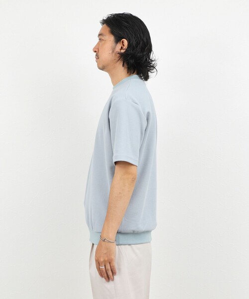 NOLLEY’S（ノーリーズ）の「《ビジカジ対応》ニット風カノコTシャツ 26SS（Tシャツ/カットソー・メンズ・ブラック/サックスブルー/ベビーピンク/オフホワイト・M/L/XL/S）」の10枚目の写真