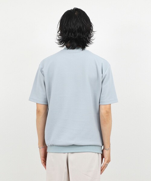 NOLLEY’S（ノーリーズ）の「《ビジカジ対応》ニット風カノコTシャツ 26SS（Tシャツ/カットソー・メンズ・ブラック/サックスブルー/ベビーピンク/オフホワイト・M/L/XL/S）」の9枚目の写真