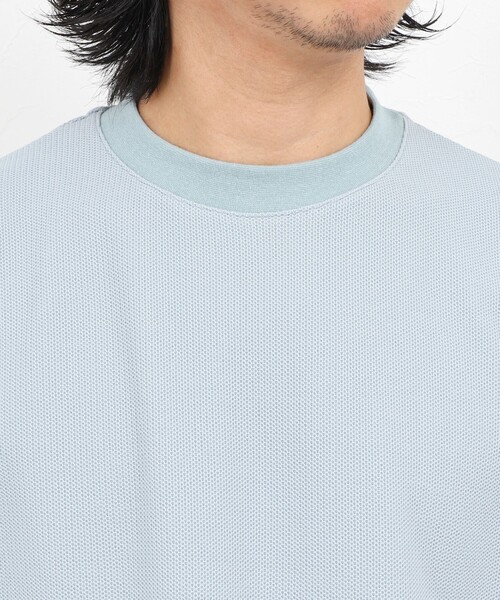 NOLLEY’S（ノーリーズ）の「《ビジカジ対応》ニット風カノコTシャツ 26SS（Tシャツ/カットソー・メンズ・ブラック/サックスブルー/ベビーピンク/オフホワイト・M/L/XL/S）」の8枚目の写真