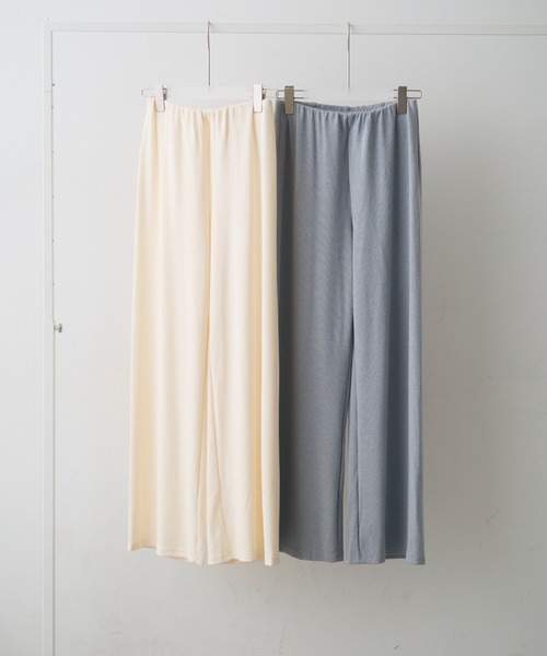 Crisp(クリスプ)の「rib easy pants / リブイージーパンツ(その他パンツ・レディース・アイボリー/グレー・FREE)」の21枚目の写真