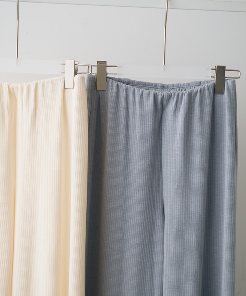 Crisp(クリスプ)の「rib easy pants / リブイージーパンツ(その他パンツ・レディース・アイボリー/グレー・FREE)」の22枚目の写真