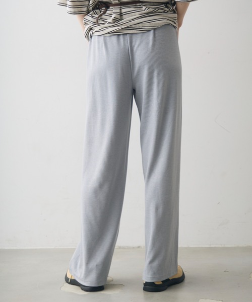 Crisp(クリスプ)の「rib easy pants / リブイージーパンツ(その他パンツ・レディース・アイボリー/グレー・FREE)」の12枚目の写真
