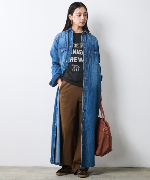 CHIC STYLE（シックスタイル）の「綿100％デニムマキシシャツワンピース＜大きいサイズ有＞シックスタイル（ワンピース・レディース・ブルー系/ネイビー系・5L/4L/3L/LL/L/M）」の11枚目の写真