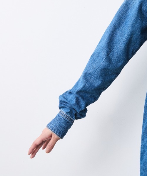 CHIC STYLE（シックスタイル）の「綿100％デニムマキシシャツワンピース＜大きいサイズ有＞シックスタイル（ワンピース・レディース・ブルー系/ネイビー系・5L/4L/3L/LL/L/M）」の19枚目の写真