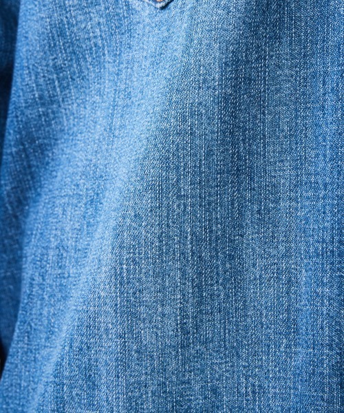 CHIC STYLE（シックスタイル）の「綿100％デニムマキシシャツワンピース＜大きいサイズ有＞シックスタイル（ワンピース・レディース・ブルー系/ネイビー系・5L/4L/3L/LL/L/M）」の14枚目の写真