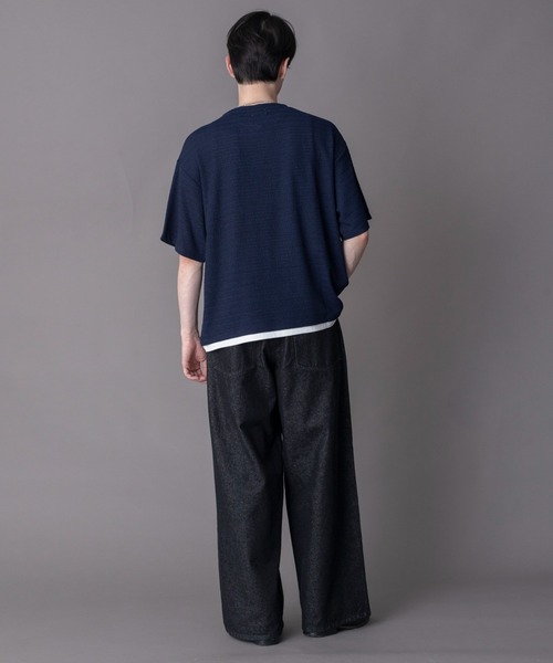 BROWNY(ブラウニー)の「BROWNY/【26年春夏新作】ワンポイントフェイクレイヤードT(Tシャツ/カットソー・メンズ・ブラック/ダークグレー/ネイビー・MEDIUM/LARGE)」の11枚目の写真