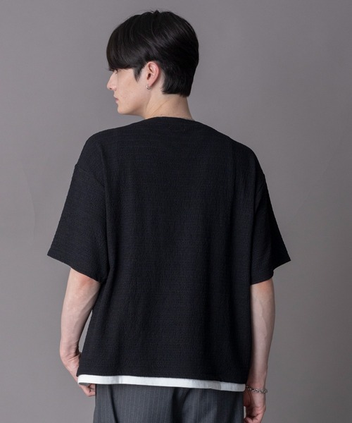 BROWNY(ブラウニー)の「BROWNY/【26年春夏新作】ワンポイントフェイクレイヤードT(Tシャツ/カットソー・メンズ・ブラック/ダークグレー/ネイビー・MEDIUM/LARGE)」の22枚目の写真