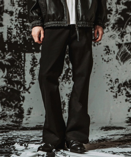 NO ID.(ノーアイディ)の「【NO ID.】Stretch Wide Leg Pants / ストレッチワイドレッグPT(その他パンツ・メンズ・ブラック・1/2)」の2枚目の写真