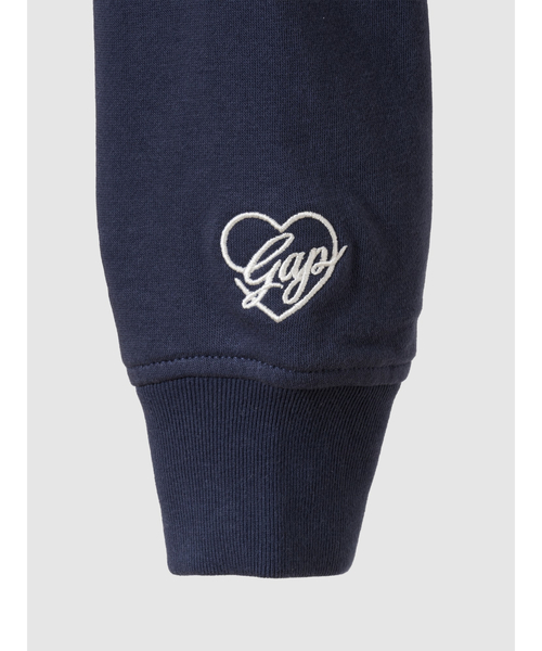 GAP（ギャップ）の「ヴィンテージソフト フレンチテリー モックネック ジップアップジャケット（スウェット・レディース・ネイビー/グレー・XS/XXS/XL/L/S/M）」の6枚目の写真