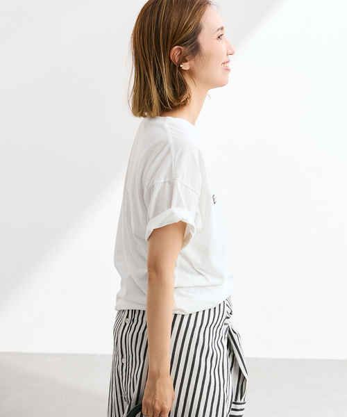 FRAMeWORK(フレームワーク)の「≪追加≫カスレロゴプリントTシャツ(Tシャツ/カットソー・レディース・ホワイト/チャコールグレー/ベージュ・FREE)」の18枚目の写真
