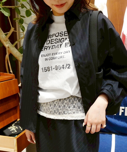 FRAMeWORK(フレームワーク)の「≪追加≫カスレロゴプリントTシャツ(Tシャツ/カットソー・レディース・ホワイト/チャコールグレー/ベージュ・FREE)」の20枚目の写真