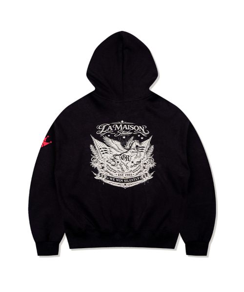 FABULOUS ARCHIVE(ファビュラスアーカイブ)の「EYELET SEVEN フーディ ジップアップ ブラック/ブラックグレー(FCG1ZP696M)(パーカー・レディース・ブラック/ブラック×グレー・MEDIUM/LARGE)」の17枚目の写真