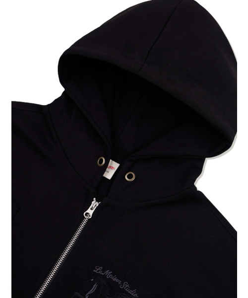 FABULOUS ARCHIVE(ファビュラスアーカイブ)の「EYELET SEVEN フーディ ジップアップ ブラック/ブラックグレー(FCG1ZP696M)(パーカー・レディース・ブラック/ブラック×グレー・MEDIUM/LARGE)」の18枚目の写真
