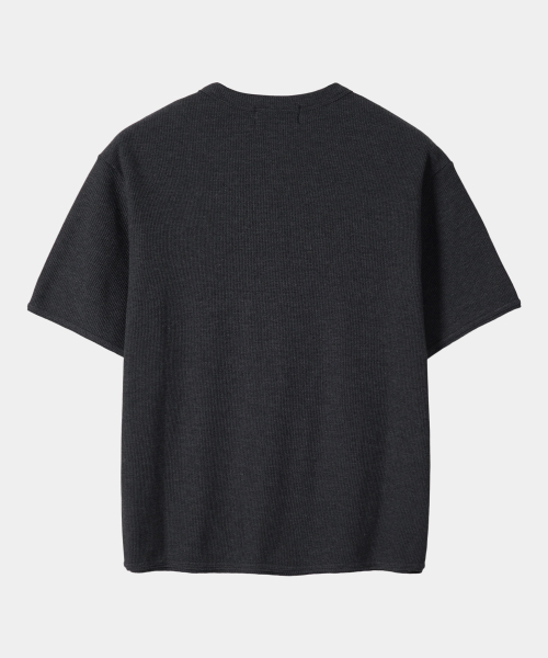 DECOROSO（デコローゾ）の「ディマコットンヘンリーネック半袖Tシャツ[チャコール]（Tシャツ/カットソー・メンズ・その他・LARGE/X-LARGE）」の2枚目の写真