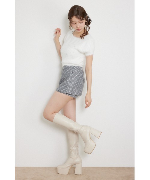 rienda(リエンダ)の「【AW先行アイテム】タイトミニスコートショートパンツ(スカート・レディース・グレー系その他/ブラック/ブラウン・X-SMALL/SMALL/MEDIUM)」の4枚目の写真