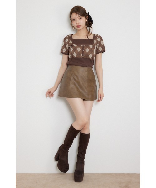 rienda(リエンダ)の「【AW先行アイテム】タイトミニスコートショートパンツ(スカート・レディース・グレー系その他/ブラック/ブラウン・X-SMALL/SMALL/MEDIUM)」の18枚目の写真