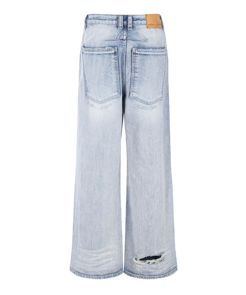 PLEASENOFOLLOW(プリーズノーフォロー)の「25Damaged Washing Wide Denim (Ice Blue)(デニムパンツ・レディース・その他・SMALL/MEDIUM/LARGE/X-SMALL)」の22枚目の写真