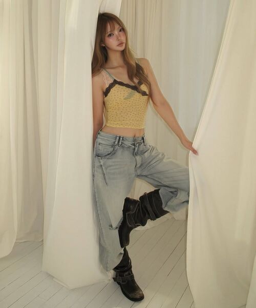 PLEASENOFOLLOW(プリーズノーフォロー)の「25Damaged Washing Wide Denim (Ice Blue)(デニムパンツ・レディース・その他・SMALL/MEDIUM/LARGE/X-SMALL)」の21枚目の写真
