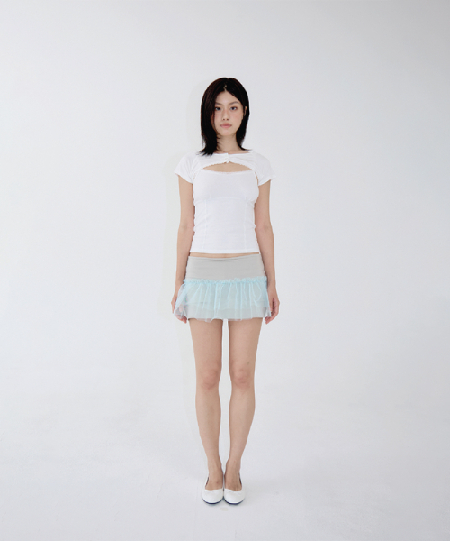 BELLIALEU(ベルリアル)の「TULLE LAYERED MINI SKIRT SEAFOAM MINT(スカート・レディース・その他・FREE)」の1枚目の写真