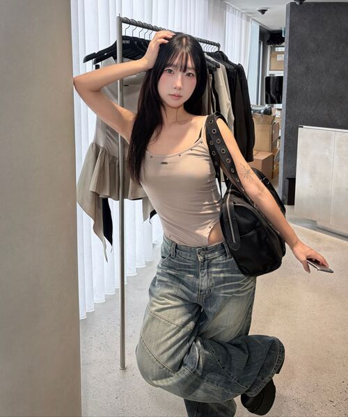 KHAKIPOINT（カーキポイント）の「Eyelet Belt Bag (black)（ショルダーバッグ・レディース・その他・FREE）」の11枚目の写真