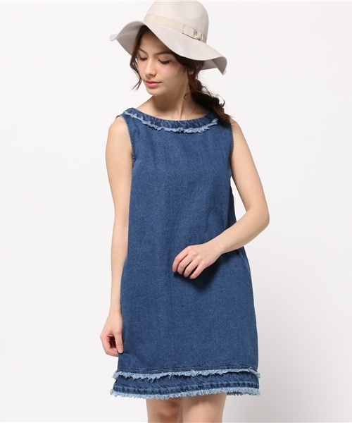 Mercuryduo マーキュリーデュオ の デニムフリンジワンピース ワンピース Wear