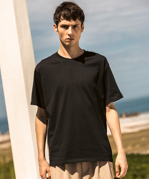 AKM Contemporary(エイケイエムコンテンポラリー)の「AKM Contemporary(エイケイエムコンテンポラリー)シルクブレンドクルーネックTシャツ(Tシャツ/カットソー・メンズ・ライトベージュ/ホワイト/ブラック/ネイビー・M/L/XL)」の3枚目の写真