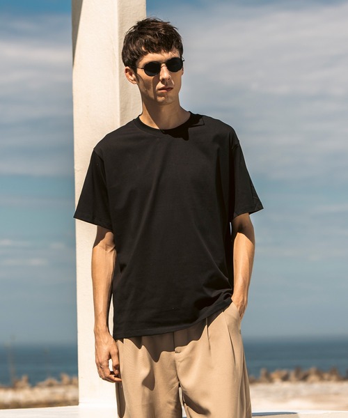 AKM Contemporary(エイケイエムコンテンポラリー)の「AKM Contemporary(エイケイエムコンテンポラリー)シルクブレンドクルーネックTシャツ(Tシャツ/カットソー・メンズ・ライトベージュ/ホワイト/ブラック/ネイビー・M/L/XL)」の11枚目の写真