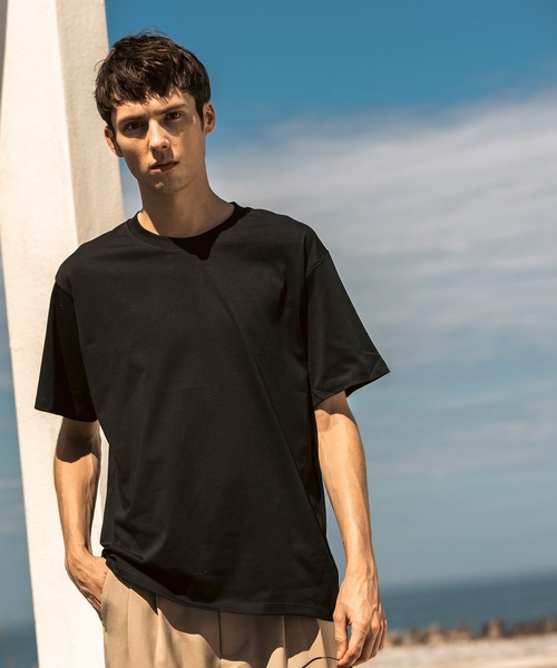 AKM Contemporary(エイケイエムコンテンポラリー)の「AKM Contemporary(エイケイエムコンテンポラリー)シルクブレンドクルーネックTシャツ(Tシャツ/カットソー・メンズ・ライトベージュ/ホワイト/ブラック/ネイビー・M/L/XL)」の14枚目の写真