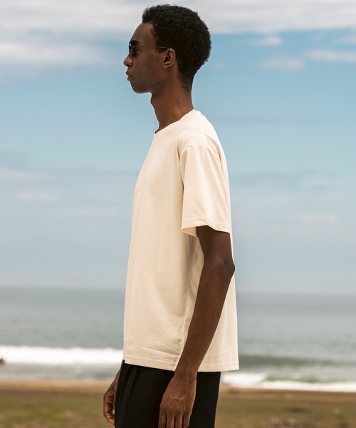 AKM Contemporary(エイケイエムコンテンポラリー)の「AKM Contemporary(エイケイエムコンテンポラリー)シルクブレンドクルーネックTシャツ(Tシャツ/カットソー・メンズ・ライトベージュ/ホワイト/ブラック/ネイビー・M/L/XL)」の15枚目の写真