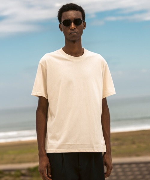 AKM Contemporary(エイケイエムコンテンポラリー)の「AKM Contemporary(エイケイエムコンテンポラリー)シルクブレンドクルーネックTシャツ(Tシャツ/カットソー・メンズ・ライトベージュ/ホワイト/ブラック/ネイビー・M/L/XL)」の18枚目の写真