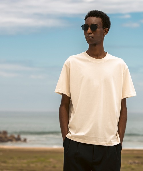AKM Contemporary(エイケイエムコンテンポラリー)の「AKM Contemporary(エイケイエムコンテンポラリー)シルクブレンドクルーネックTシャツ(Tシャツ/カットソー・メンズ・ライトベージュ/ホワイト/ブラック/ネイビー・M/L/XL)」の20枚目の写真