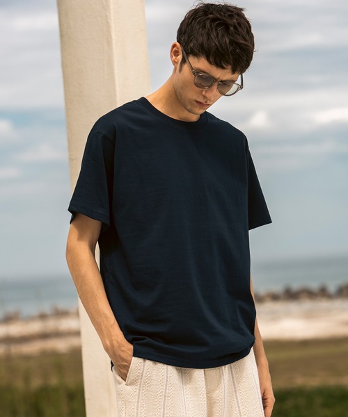 AKM Contemporary(エイケイエムコンテンポラリー)の「AKM Contemporary(エイケイエムコンテンポラリー)シルクブレンドクルーネックTシャツ(Tシャツ/カットソー・メンズ・ライトベージュ/ホワイト/ブラック/ネイビー・M/L/XL)」の22枚目の写真