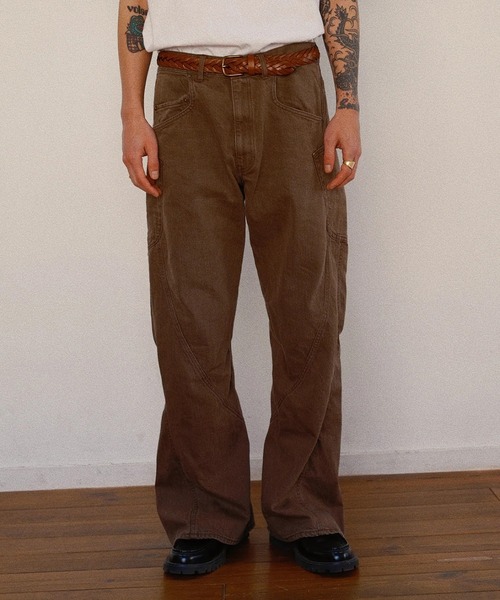KHOKI(コッキ)の「【KHOKI】3D cutting denim pants(デニムパンツ・メンズ・ブラウン・1/2/3)」の7枚目の写真