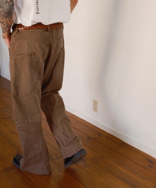 KHOKI(コッキ)の「【KHOKI】3D cutting denim pants(デニムパンツ・メンズ・ブラウン・1/2/3)」の5枚目の写真