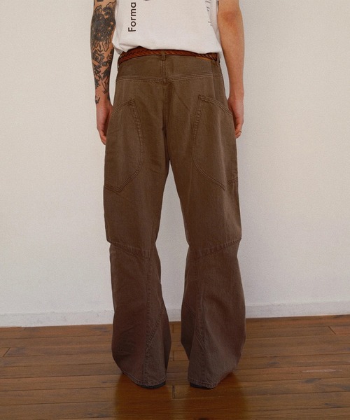 KHOKI(コッキ)の「【KHOKI】3D cutting denim pants(デニムパンツ・メンズ・ブラウン・1/2/3)」の9枚目の写真