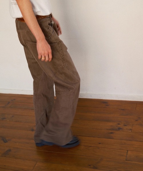 KHOKI(コッキ)の「【KHOKI】3D cutting denim pants(デニムパンツ・メンズ・ブラウン・1/2/3)」の6枚目の写真