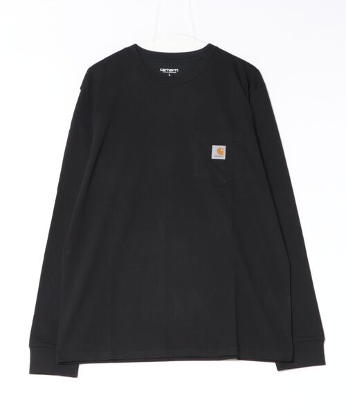 Carhartt(カーハート)の「Carhartt WIP/カーハート ダブリューアイピー 長袖 Tシャツ ロンT ワンポイントロゴ ポケット ポケT ロングスリーブポケットTシャツ L/S Pocket T-Shirt I030437-26FW(Tシャツ/カットソー・メンズ・ブラック・S/M/L)」の10枚目の写真