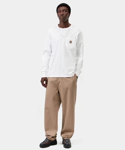 Carhartt(カーハート)の「Carhartt WIP/カーハート ダブリューアイピー 長袖 Tシャツ ロンT ワンポイントロゴ ポケット ポケT ロングスリーブポケットTシャツ L/S Pocket T-Shirt I030437-26FW(Tシャツ/カットソー・メンズ・ブラック・S/M/L)」の3枚目の写真