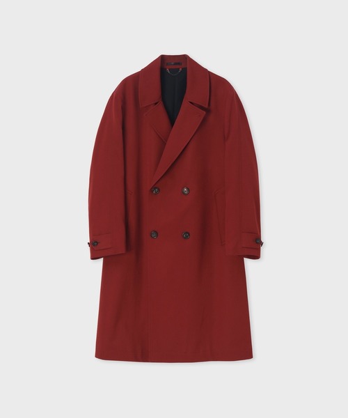 Paul Smith(ポールスミス)の「"Cavalry Twill" ダブルブレスト ロングコート / 263158 A260(その他アウター・メンズ・カーキブラウン/レッド/ネイビー/グリーン・MEDIUM/SMALL/X-LARGE/LARGE)」の4枚目の写真
