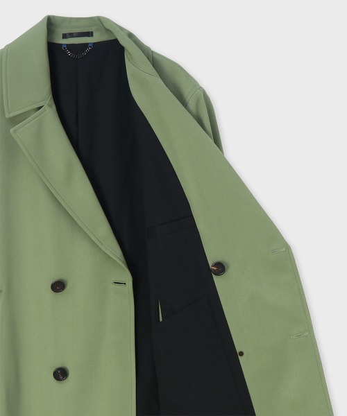 Paul Smith(ポールスミス)の「"Cavalry Twill" ダブルブレスト ロングコート / 263158 A260(その他アウター・メンズ・カーキブラウン/レッド/ネイビー/グリーン・MEDIUM/SMALL/X-LARGE/LARGE)」の14枚目の写真