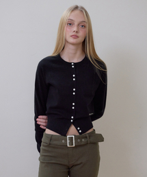 Double Button Cardigan [Black]