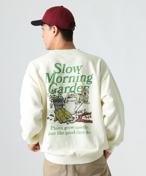 BAYFLOW(ベイフロー)の「ヴィンテージアニマルスウェット(スウェット・メンズ・カーキ/ネイビー/オフホワイト・MEDIUM/LARGE/SMALL)」の2枚目の写真