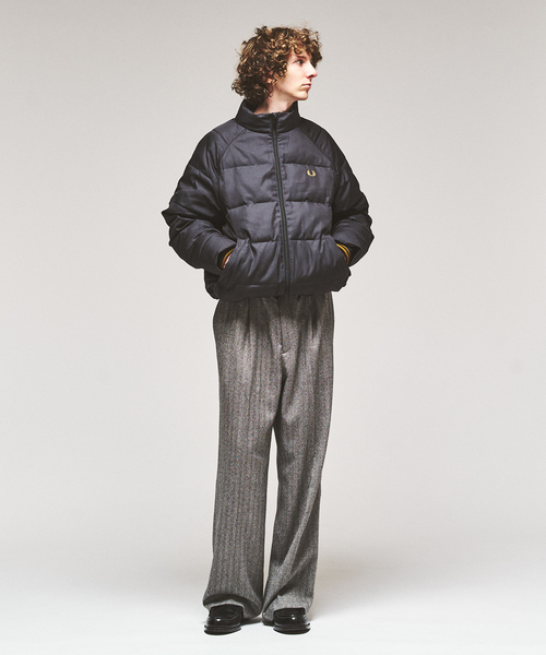 417 EDIFICE(フォーワンセブンエディフィス)の「FRED PERRY / フレッドペリー 417別注 ラグランスリーブ パデッドジャケット(その他アウター・メンズ・ブラック/ブラウン/カーキ・SMALL/MEDIUM/LARGE)」の12枚目の写真