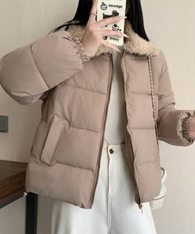ボアカラー 中綿ショートジャケット