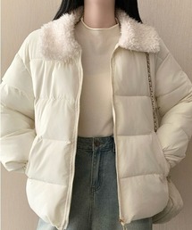 ボアカラー 中綿ショートジャケット