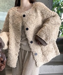 ボアノーカラージャケット